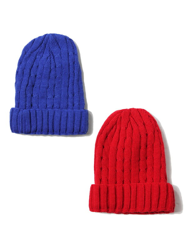 【メール便対応商品 1点まで】KB ETHOS CABLE COLOR BEANIE KNIT CA