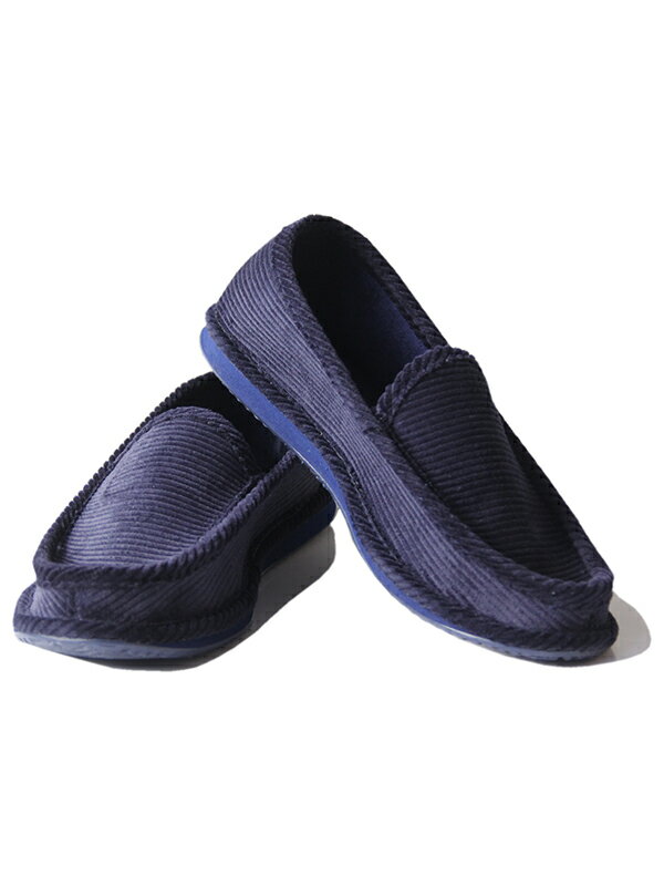 【US インポート】TROOPER AMERICA COUDUROY SLIPPERS HOUSE SHOES navy blue ハウスシューズ コーデュロイ ルームシューズ トゥルーパーアメリカ ネイビー