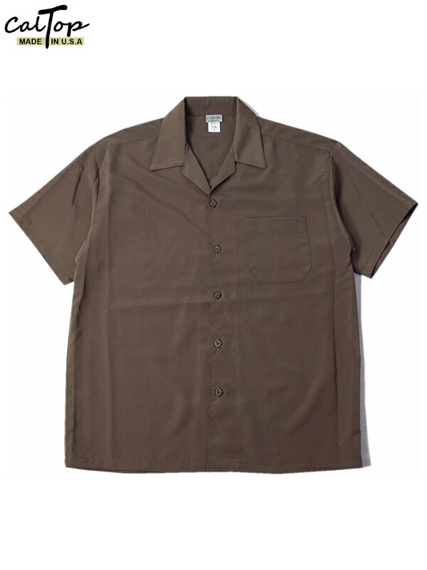 yC|[gzCal Top OPEN COLLAR SHORT SLEEVE SHIRTS brown Lgbv I[vJ[ Vc  uE