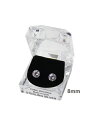 【インポート】ジルコニアピアス 2個セット 8mm シルバー キュービック PIERCED EARRINGS silver