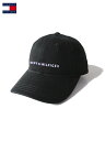 【US買い付け正規品】TOMMY HILFIGER トミーヒルフィガー ロゴ コットン アジャスター 6パネルキャップ ブラック LOGO 6PANEL CAP black