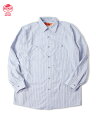 yC|[gz RED KAP 4.25oz LONG SLEEVE STRIPE WORK SHIRTS Light Blue/Navy bhLbv 4.35IX [NVc  XgCv Cgu[/lCr[