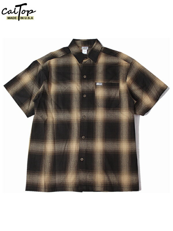 yC|[gzCal Top OMBRE CHECK SHORT SLEEVE SHIRT brown/khaki Lgbv Iu `FbN V[gX[u Vc  uE/J[L