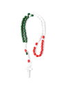 y[֑ΉizyC|[gzWOOD ROSARIO NECKLACE green/red/whitecross EbhUI lbNX \ O[ bh zCgi19j