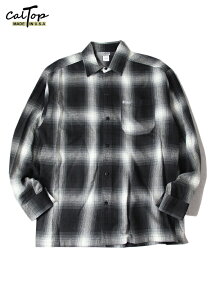 【インポート】Cal Top OMBRE CHECK LONG SLEEVE SHIRT black/ivory キャルトップ オンブレ チェック ロングスリーブ シャツ ブラック/アイボリー