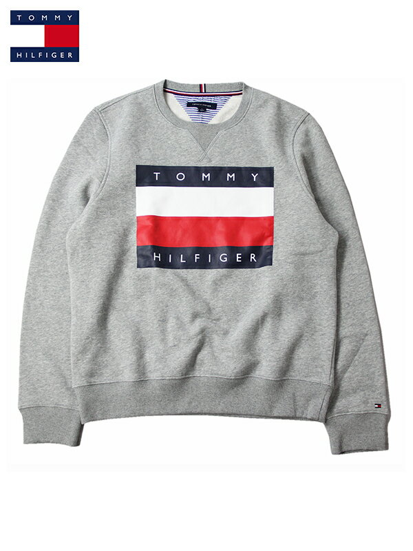 yUStKizTOMMY HILFIGER g~[qtBK[ tbO S N[lbN XEFbg g[i[ O[ FLAG LOGO CREW NECK SWEAT gray