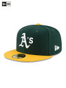 NEW ERA 59FIFTY AUTHENTIC On-Field CAP "Oakland ATHLETICS " BASEBALLCAP green/yellow JP ニューエラ 5950 オーセンティック ベースボール キャップ MLBオンフィールド オークランド・アスレチックス ホーム