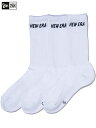 yK戵XzNEW ERA SOCKS CREW 3PAIRS white j[G \bNX N[ 3yA ubN