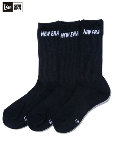 【正規取扱店】NEW ERA SOCKS CREW 3PAIRS black ニューエラ ソックス クルー 3ペア ブラック 【正規取扱店】NEW ERA SOCKS CREW 3PAIRS black ニューエラ ソックス クルー 3ペア ブラック