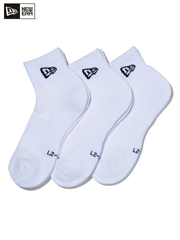 【正規取扱店】NEW ERA SOCKS ANKLE 3PAIRS white ニューエラ ソックス アンクル 3ペア ホワイト