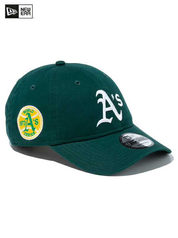 【正規取扱店】NEW ERA 9THIRTY MLB SIDE PATCH "Oakland Athletics" ADJUSTABLE CAP dark green ニューエラ 930 サイド パッチ オークランド・アスレチックス コットン キャップ ダーク グリーン