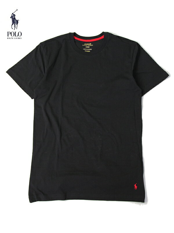 yUStKizPOLO Ralph Lauren PL86RL Q3D Crew Neck ONE POINT S/S TEE black/red | t[ TVc |j[ hJ  ubN