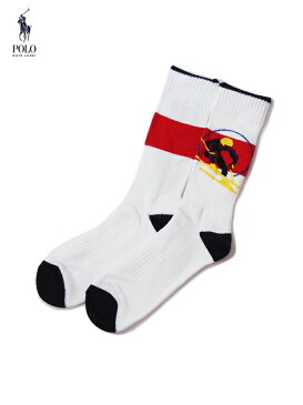 【メール便1枚まで対応】POLO Ralph Lauren ポロ ラルフローレン USA SKI HI SOCKS white ハイソックス 白 SOX