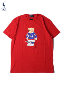 【インポート】POLO Ralph Lauren HOCKEY BEAR S/S Tee red ポロ ラルフローレン ベアー Tシャツ レッド