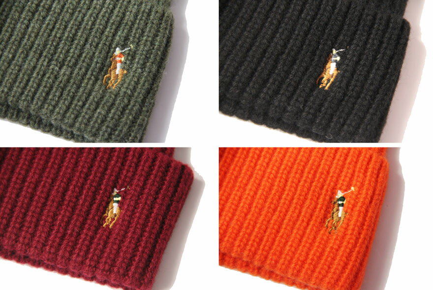 【USモデル】 POLO Ralph Lauren ONE POINT PONY CUFF BEANIE ポロ ラルフローレン ワンポイント ポニー ロゴ カフ ビーニー ニット キャップ