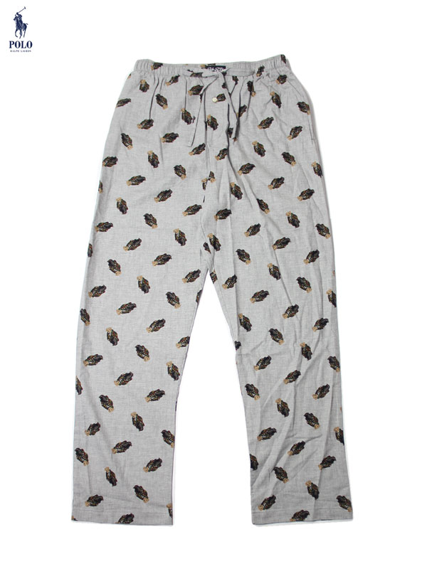 yUSfKizPOLO Ralph Lauren POLO BEAR MONOGRAM PAJAMA ROOM PANTS heather gray | t[ |xA[ pW} [ pc mO O[