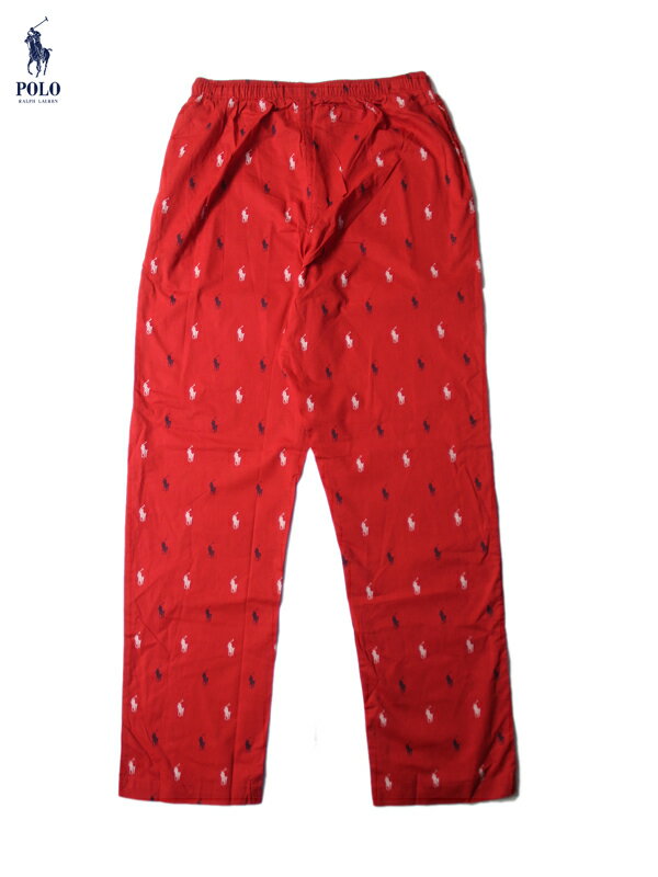 【インポート正規品】POLO Ralph Lauren PONY MONOGRAM PAJAMA PANTS red/navy/white ポロ ラルフローレン パジャマ ルーム パンツ モノグラム レッド