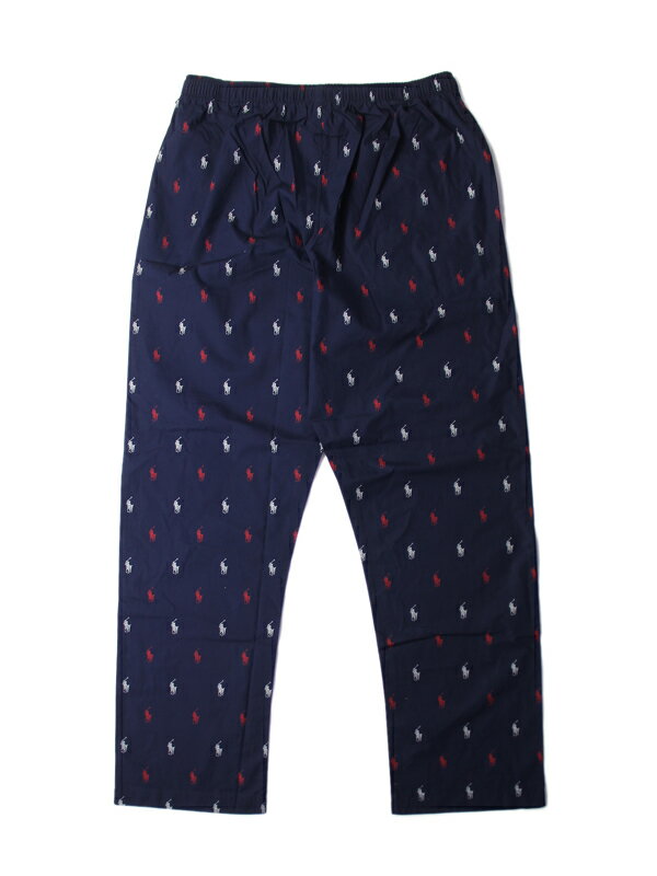 【インポート正規品】POLO Ralph Lauren PONY MONOGRAM PAJAMA PANTS navy/white/red ポロ ラルフローレン パジャマ ルーム パンツ モノグラム ネイビー