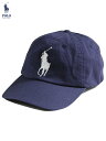 ポロ ラルフ ローレン 【インポート】POLO Ralph Lauren BIG PONY LOGO COTTON 6PANEL CAP navy ポロ ラルフローレン ビッグポニー コットン キャップ レザーストラップ ネイビー