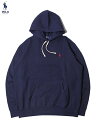 【USモデル正規品】POLO RALPH LAUREN ONE POINT FLEECE PULLOVER HOODIE cruise navy ポロ・ラルフローレン ワンポイント フリース プルオーバー フーディー クルーズ ネイビー
