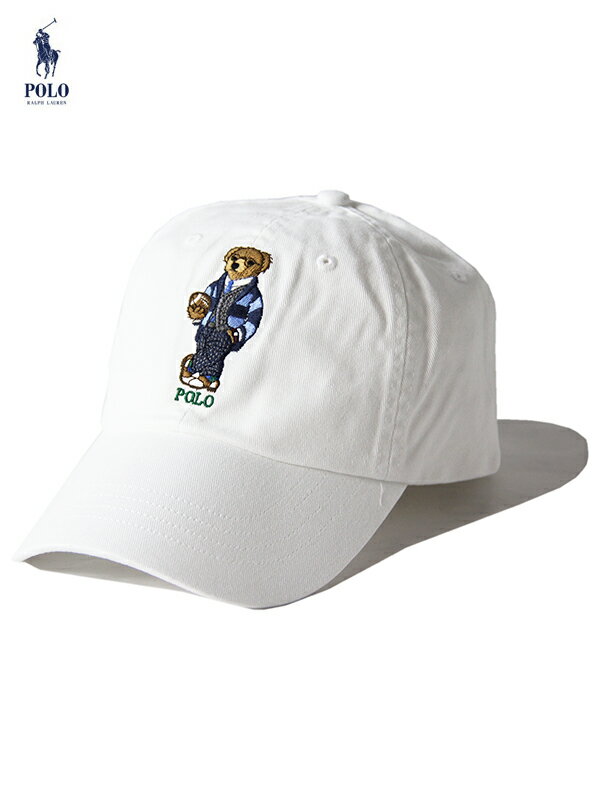 ポロ ラルフ ローレン 送料無料【インポート正規品】POLO Ralph Lauren FOOT BALL BEAR COTTON CAP white ポロ ラルフローレン フッドボールベアー コットンキャップ ホワイト