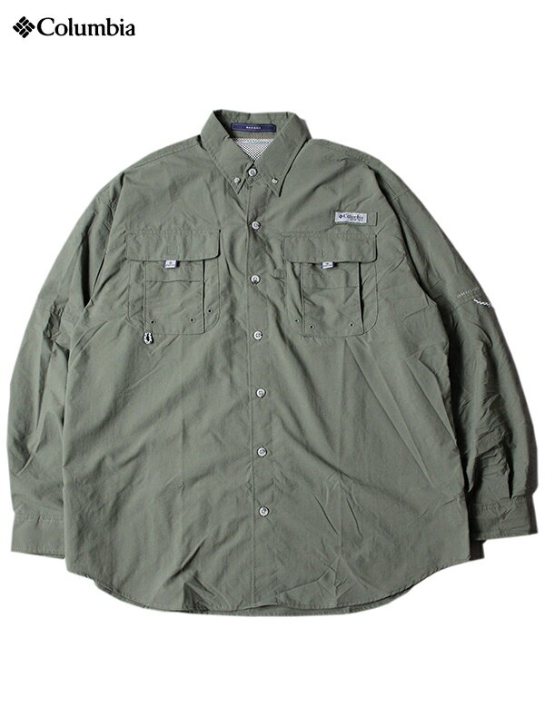 【正規取扱店】Columbia BAHAMA II LONG SLEEVE SHIRT cypress コロンビア バハマ ロングスリーブ シャツ サイプレス オリーブ