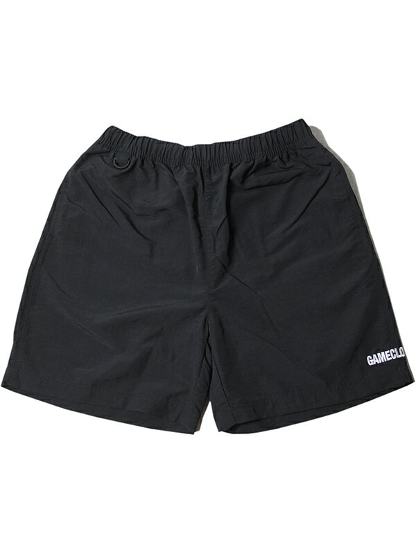 game clothing ORIGINAL "BAR LOGO" NYLON SHORT PANTS black ゲームクロージング ロゴ オリジナル ナ..
