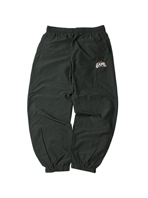 game clothing ORIGINAL "TEAM LOGO" NYLON TRAINING PANTS olive ゲームクロージング オリジナル チー..