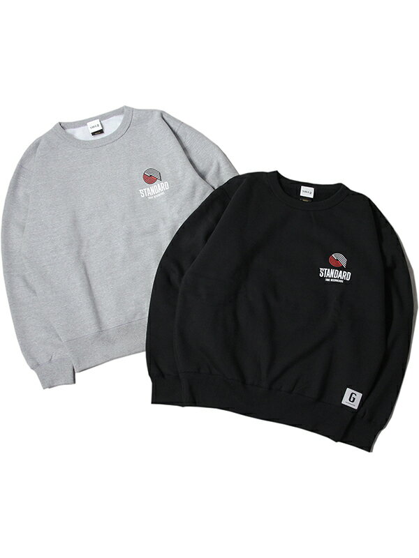 AERON STANDARD ~ game clothing ORIGINAL CREWNECK SWEAT gray/black A[X^_[h Q[N[WO wr[EFCg N[lbN XEFbg O[/ ubN