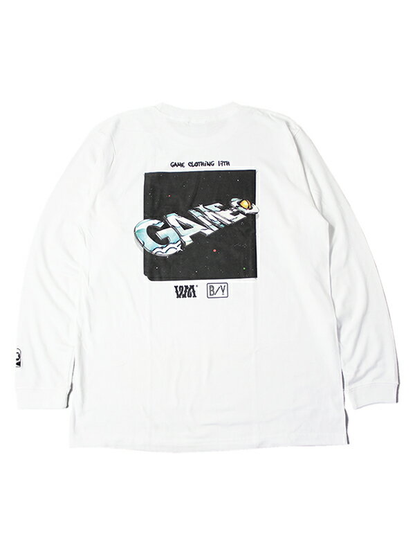 WDsounds WANDERMAN Biv game clothing LONG SLEEVE TEE white コラボ ゲームクロージング ロングスリーブ Tシャツ ホワイト