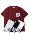 xA[|PbgTVc XgCv|Pbg BEAR POCKET S/S Tee blue stripe pocket