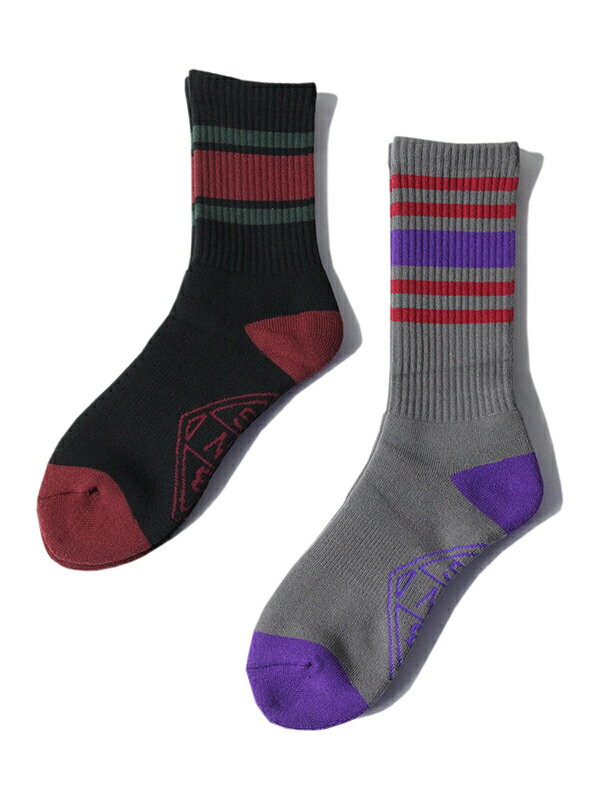 B.W.G MIDDLE SOCKS SET Black/Charcoal Gray ~h\bNX Zbg ubN/`R[ O[ 2FZbg