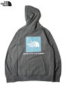 【USモデル正規品】THE NORTH FACE NEVER STOP EXPLORING BOX LOGO PULLOVER HOODIE tnf medium gray heather ザ ノースフェイス ボックス ロゴ プルオーバー フーディー パーカー グレー ヘザー