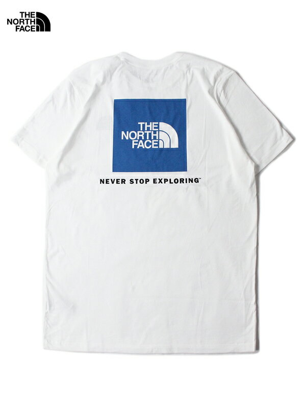 THE NORTH FACE S/S BOX NSE Tee white x banff blue 50u ザ ノースフェイス バックプリント ボックス ロゴ Tシャツ ホワイトxブルー