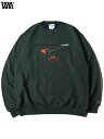 WANDERMAN TOKYO CREWNECK SWEAT dark green _[} N[lbNXEFbg _[NO[