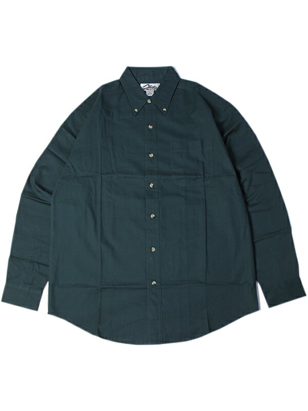 【インポート/デッドストック】TRI-MOUNTAIN PEN HOLDER CHEST POCKET LONG SLEEVE SHIRTS dark greenトライマウンテン ペンホルダー チェスト ポケット 胸ポケ ロングスリーブ シャツ ダークグリーン