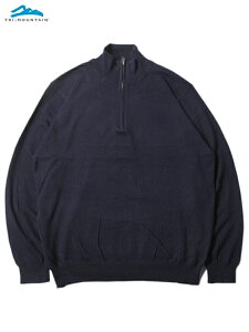 【インポート】TRI-MOUNTAIN SW941 "QUENTIN" HALF ZIP PULLOVER SWEATER deep navy トライマウンテン ハーフ ジップ プルオーバー セーター ディープ ネイビー