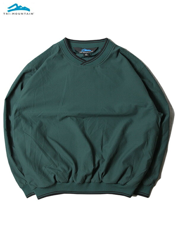 【インポート】TRI-MOUNTAIN 2560 Atlantic Pullover forest green トライマウンテン プルオーバー ウィンドシャツ ナイロンジャケット