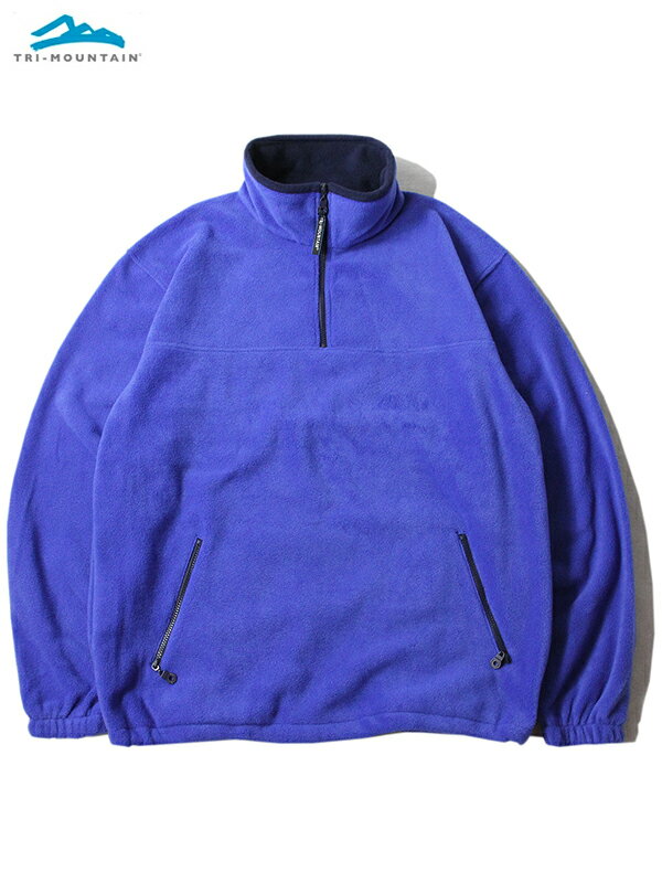 【インポート 】TRI-MOUNTAIN 7550 Viking Fleece Jacket imperial blue トライマウンテン ヘヴィーウェイトフリースジャケット ハーフジップ ブルー