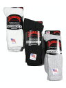 【インポート】RAILROAD SOCK WELT TOP 3P CREW SOCKS 3color White / Black / Gray レイルロード ソック ウェルト トップ クルー ハイソックス 3足セット 全3色 ホワイト / ブラック / グレー