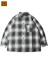 yC|[gzFB COUNTY CHECKER FLANNEL LONG SLEEVE SHIRT charcoal/white Gtr[JEeB[  `FbJ[ tl `FbN Vc `R[ zCg