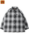 yC|[gzFB COUNTY CHECKER FLANNEL LONG SLEEVE SHIRT black/gray Gtr[JEeB[  `FbJ[ tl `FbN Vc ubN O[