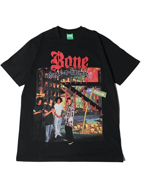 yC|[gzBone Thugs-N-Harmony COVERART SHORT SLEEVE TEE SHIRTS black {[ TOY n[j[ Ao  TVc ubN