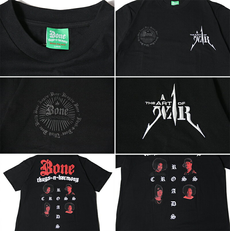 【インポート】Bone Thugs-N-Harmony ART OF WAR SHORT SLEEVE TEE SHIRTS black ボーン サグズン ハーモニー アート オブ ウォー 半袖 Tシャツ ブラック