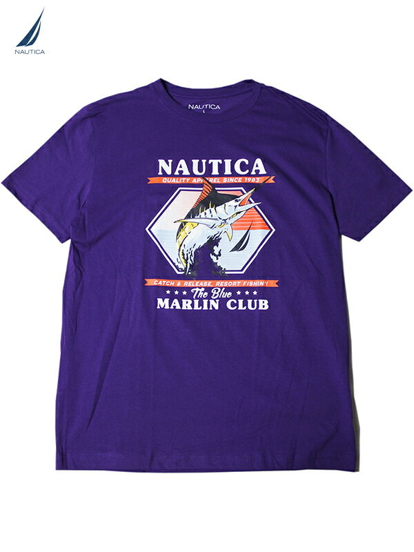 yC|[gzNAUTICA THE BLUE MARLIN CLUB SHORT SLEEVE TEE violet purple m[eBJ OtBbN TVc oCIbg p[v