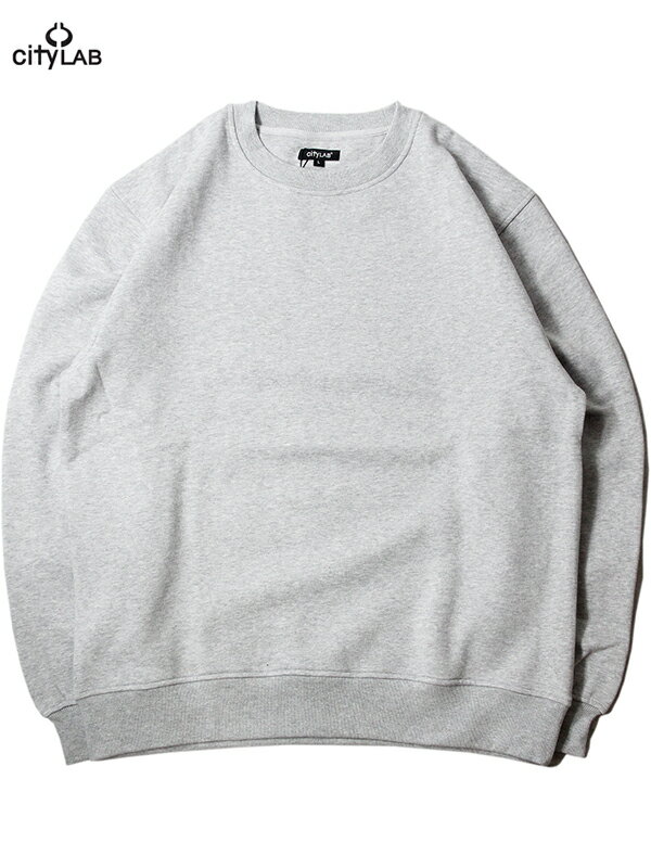 yC|[gzCity LAB FLEECE CREWNECK SWEAT heather gray VeB u t[X N[lbN XEFbg wU[O[