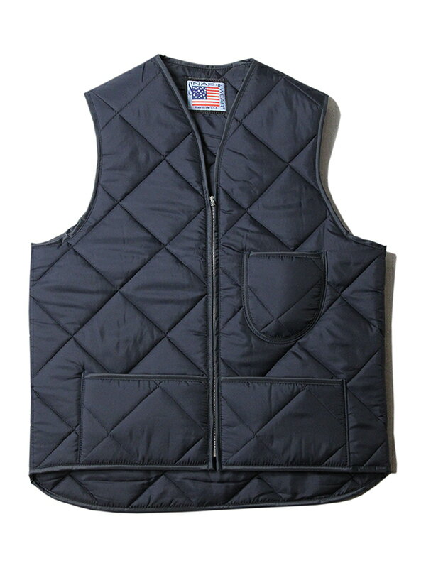 楽天game clothing【インポート】SNAP'N'WEAR QUILTED NYLON VEST WITH KIDNEY FLAP navy スナップンウェア キルティングナイロン ベスト ネイビー