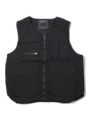 【インポート】REASON PARKWOOD UTILITY VEST black リーズン ユーティリティー ベスト ブラック 【インポート】REASON PARKWOOD UTILITY VEST black リーズン ユーティリティー ベスト ブラック