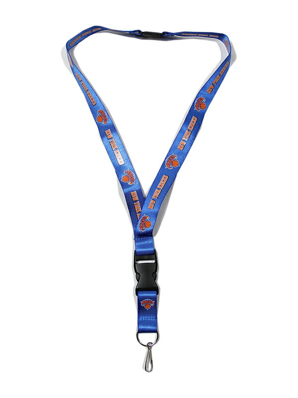 メール便対応1点まで【インポート】NEW YORK KNICKS LANYARD NECK PIECE blue ニューヨーク ニックス ネックピース ネックストラップ ランヤード ブルー