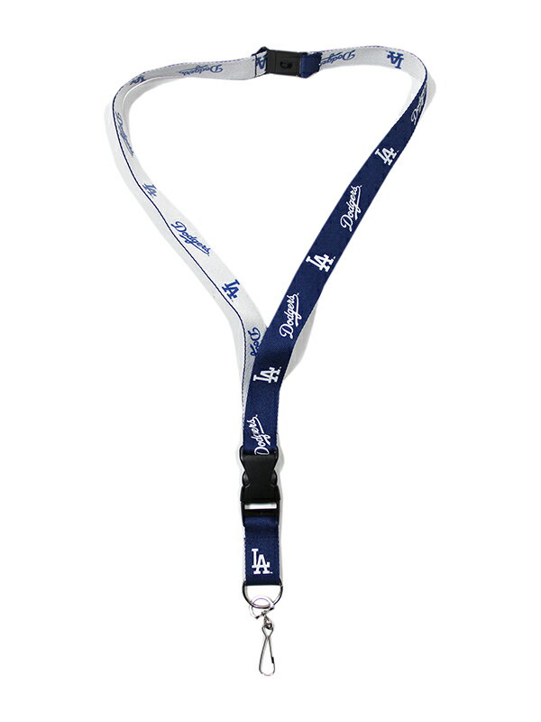 メール便対応1点まで【インポート】Losangeles DODGERS LANYARD NECK PIECE blue/white ロサンゼルス ドジャースネックピース ネックストラップ ランヤード ブルー ホワイト